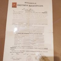 Inokai (Írján) Géza Érettségi bizonyítvány